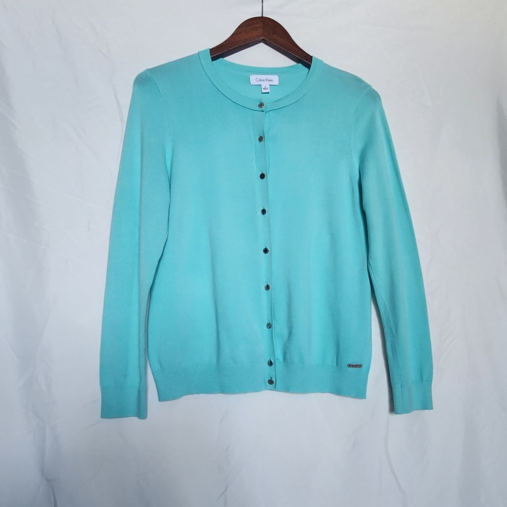 Calvin Klein Women's Turquoise Cardigan